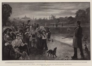 Alla är ute! Alla ut! En kvällsscen i Kensington Gardens